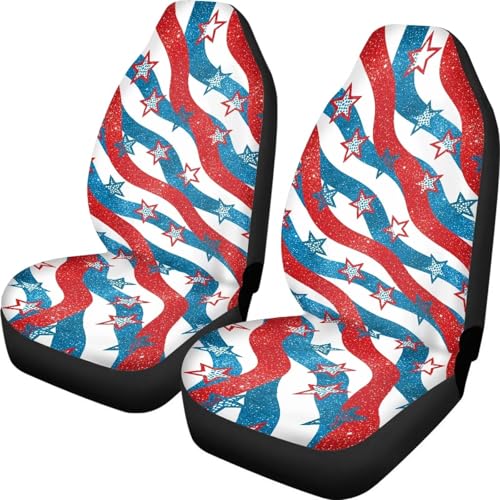 Housses de siège de voiture lavables en machine motif USA pour une protection totale