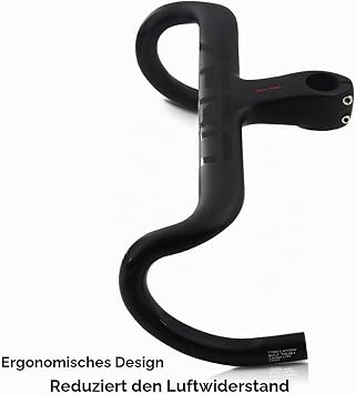 31.8 Carbon Road Bike Handlebar with Stem Integrated Handlebar RXL SL 400-90 mm Carbon road bike handlebar 28.6 mm internal routing UD matt drop bar