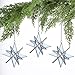 Leinuosen 6 Pcs Christmas Moravian Star Ornament 3.14 Inch Handcrafted Stained Glass Hanging Decoration 3D Christmas Xmas Tree Ornaments Home Decor Gift