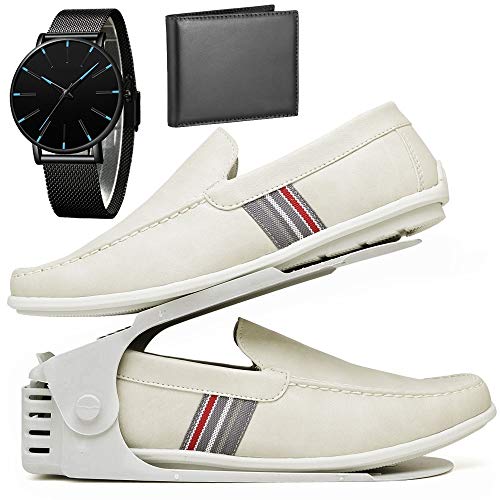 Kit Mocassim Sapatilha Casual Com Organizador, Carteira e Relógio Slim Masculino DUBUY 3000/3002DB T