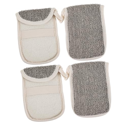 BESTYASH 4pcs Bathing Soap Bag Exfoliating Soap Foaming Net with Hand Strap Storage Pouch for Men and Women
