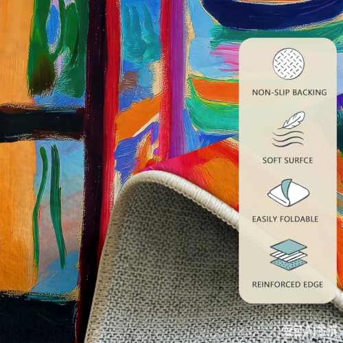 Tapis de sol lavable de 100 cm antidérapant à poils courts doux