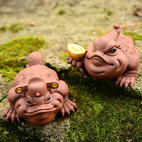 Statue de crapaud argenté pour tableau de bord et voiture - 4