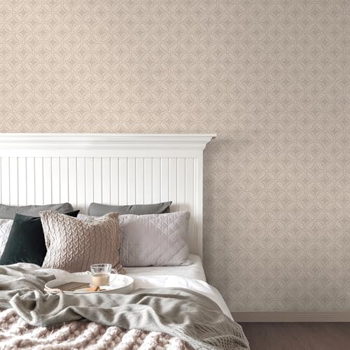 Brewster Wallcovering Morgrove Beige Trellis Wallpaper, 4164-M1835 by Advantage - Image 2