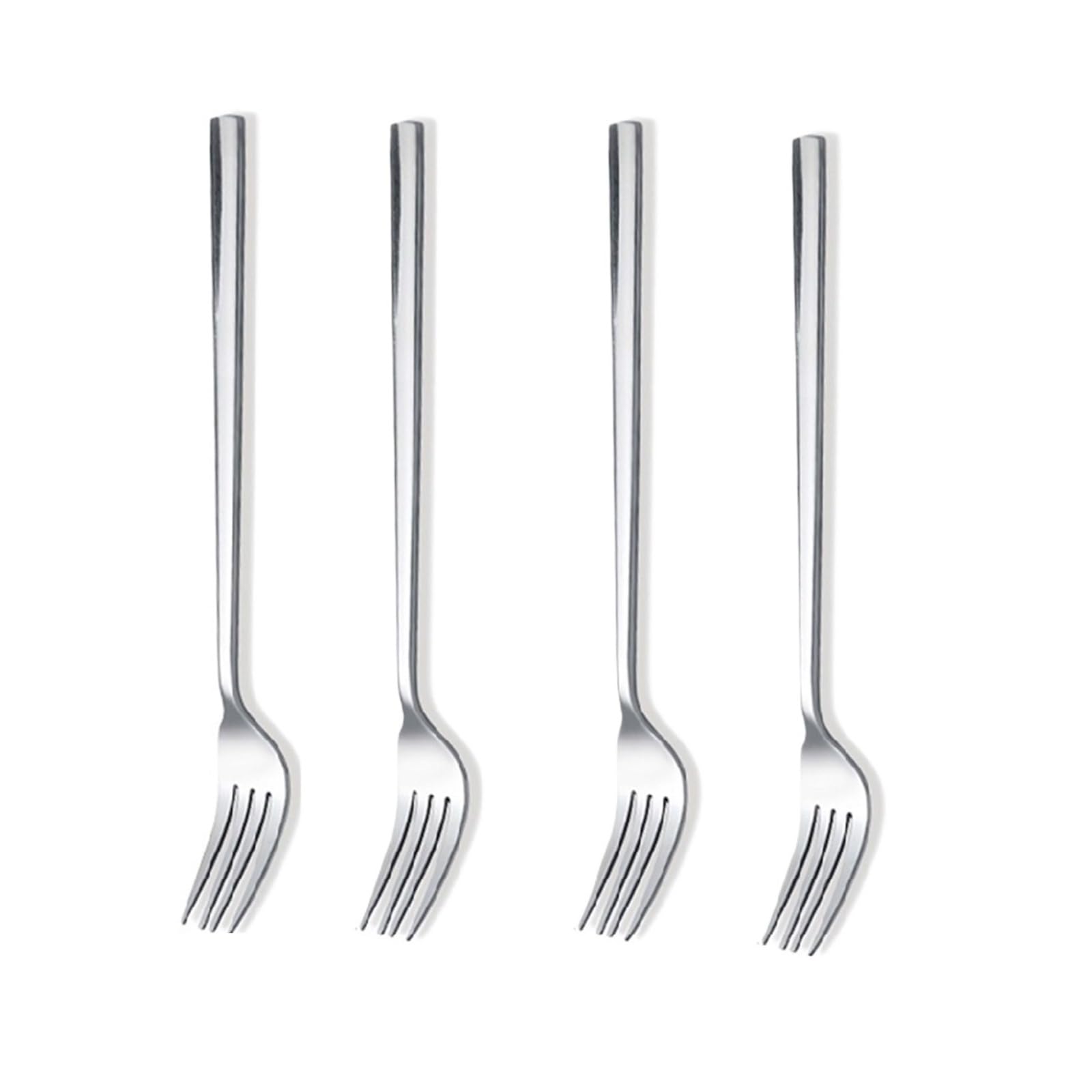 Wzptlkibad 4Pcs Long Handle Stainless Steel Dinner Fork, 8.5 Inch