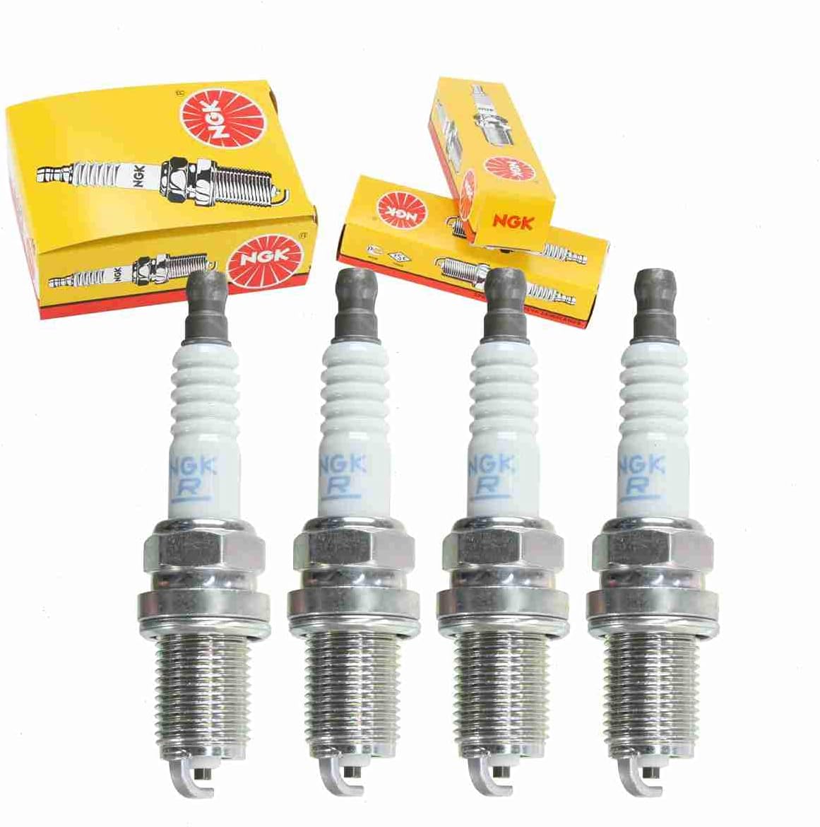 4 pc NGK Standard Spark Plugs compatible with Toyota Corolla 1.8L 2.4L L4 2000-2012