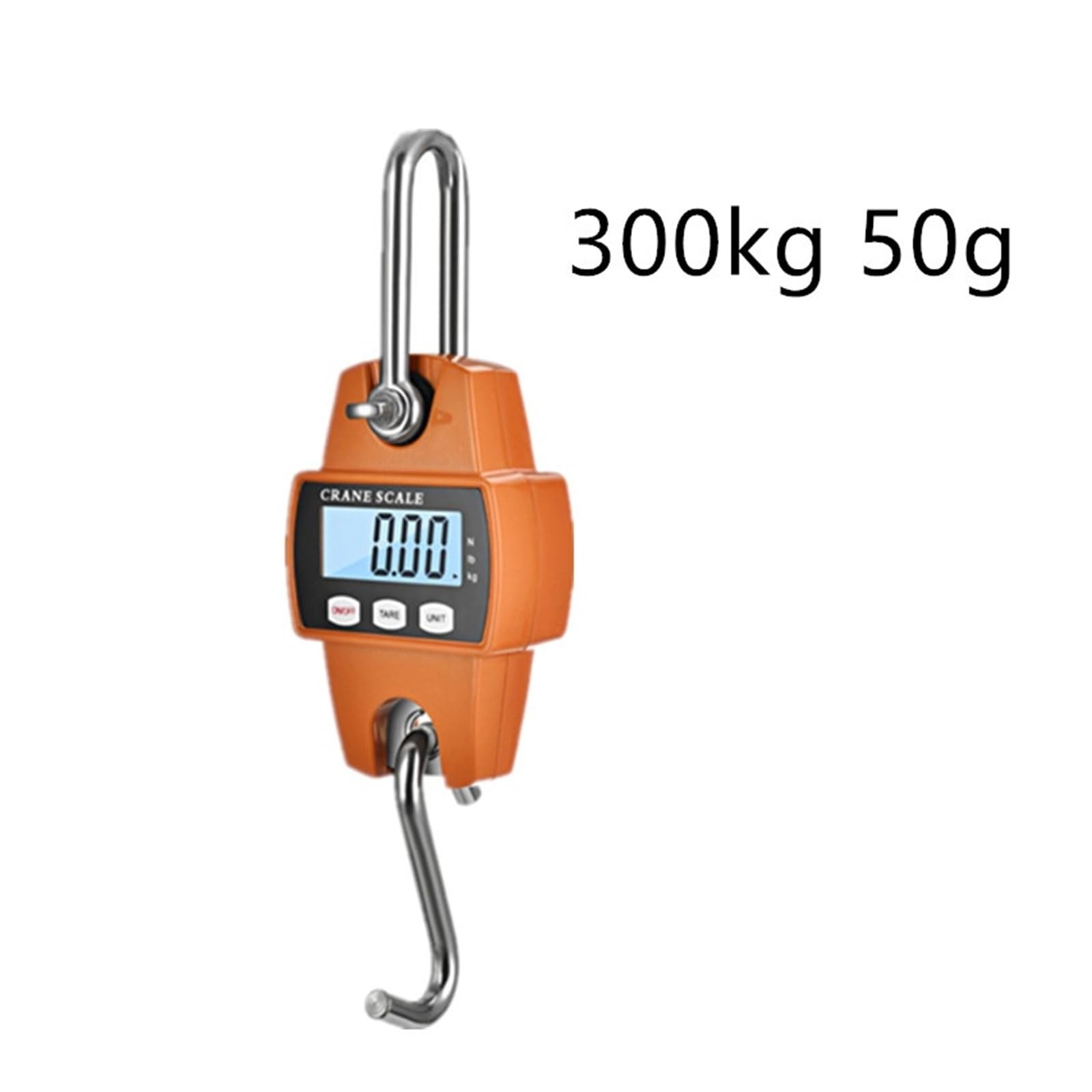 Bilance sospese, Bilancia for gru for bagagli LCD for carichi pesanti con gancio di sospensione Portatile in acciaio inossidabile(Oranje)