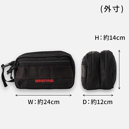Amazon.co.jp: BRIEFING ターフ ダブル ジップポーチ TL TURF DOUBLE