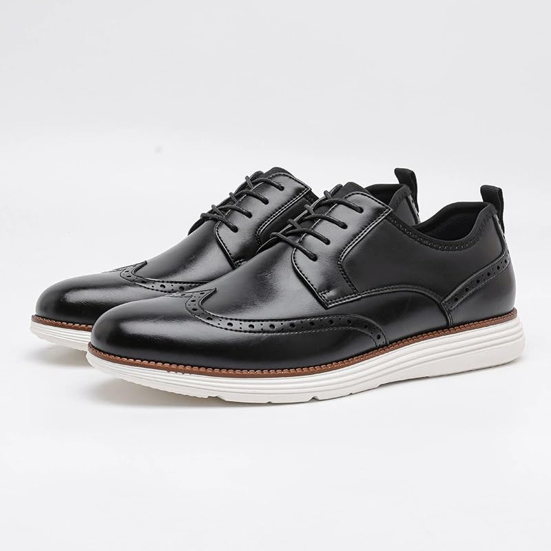 Men Brogue Lace-Up Shoes British Style Casual Business Leather Wedding Versatile Footwear2