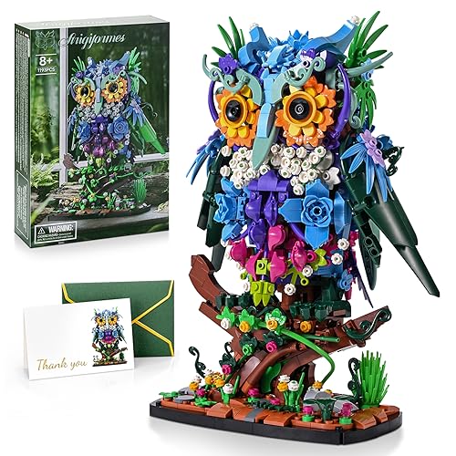 Sillbird Owl Building Set, Collectible Buildable Toy, Room Décor Display Model