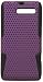 Eagle Cell PHMOTXT907NTBKPL Progressive Hybrid Protective Gummy TPU Mesh Defense Case for Motorola Droid RAZR M XT907 - Retail Packaging - Black/Purple
