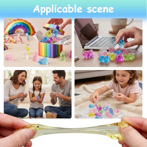 Image of Mini Unicorn Squishy Toys for Kids 24 Pack Party Favors Goodie Bags Stuffers for Kids Treasure Box Toys for Classroom and Kids Prizes