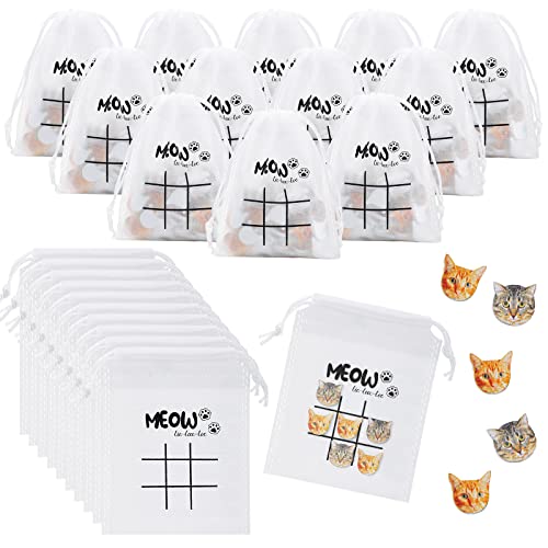 Sotiff 36 Set Tic Tac Toe Games Bulk for Kids Cat Party Favors Ca...