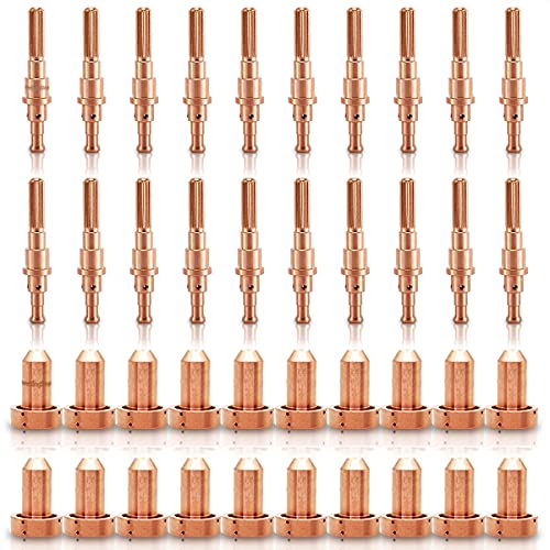 Image of 9-8215 Electrode 9-8210 Tip Nozzle for Thermal Dynamics SL60 SL100 Torch | Compatible with Thermal Dynamics Cutmaster 38 /52 /82 /102 /152 Plasma Cutter 60A Consumables 40Pcs