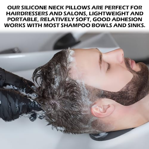 FERCAISH Shampoo Bowl Gel Nackenstütze Salon Hair Shampoo Bowl Silikon Hair Wash Nackenkissen für Friseur Haare waschen Waschbecken Salon Spa (Schwarz)