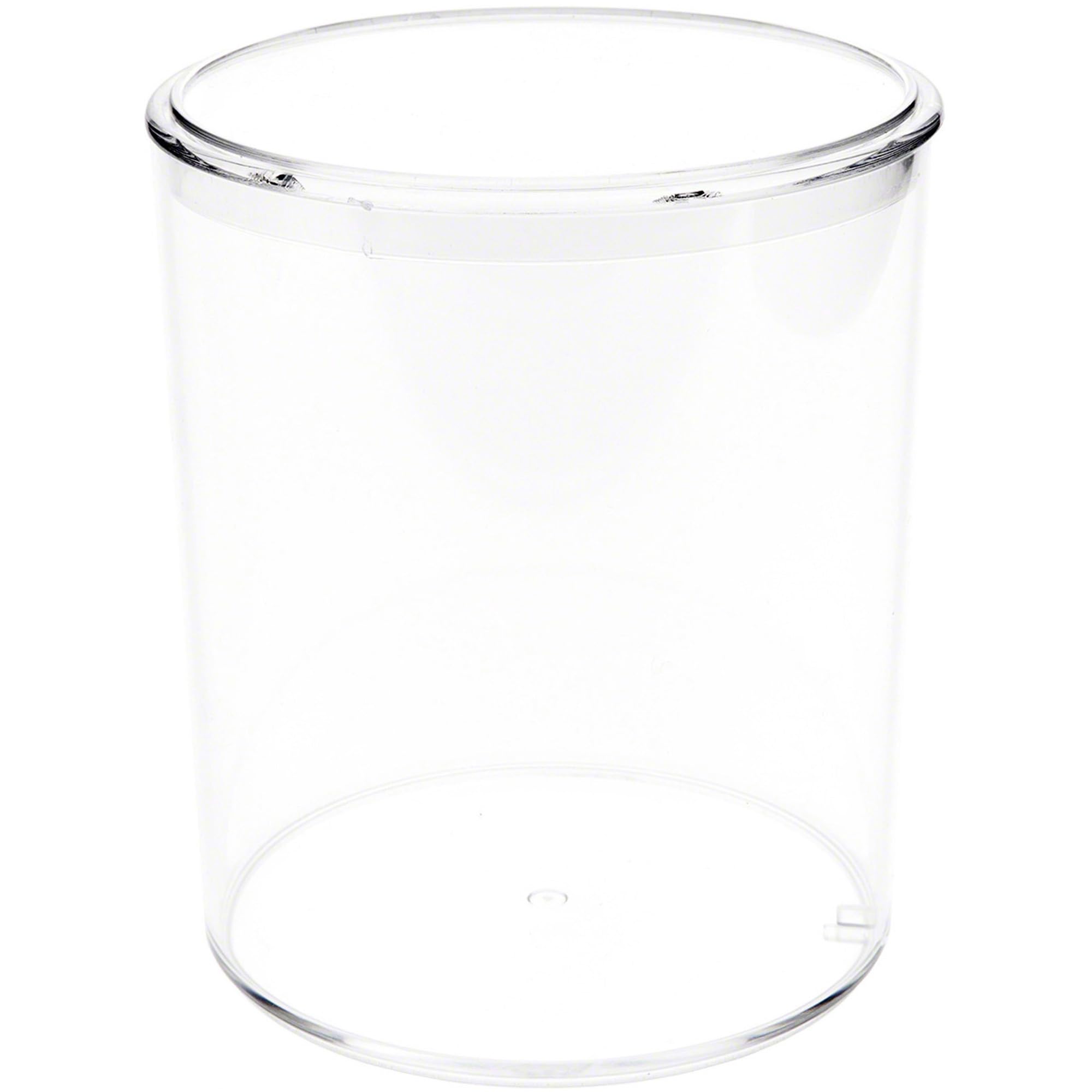 Pioneer Plastics 282C Clear Round Plastic Container, 4.0625" W x 4.75" H