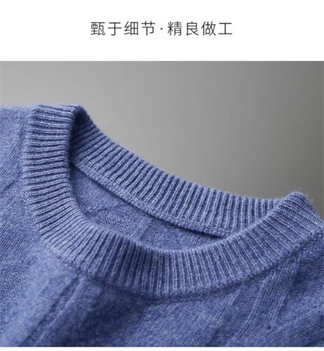 Men O-Neck Sweaters High Stretch Knitted Cashmere Soft Warm Pullovers Winter Office Male Loose Casual Tops2
