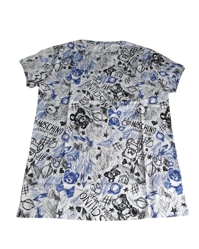 MOSCHINO T-shirt homme Scribble blanc de luxe décontracté taille 4412