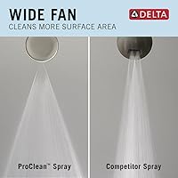 Vista 7 de Delta Faucet ProClean Lumicoat - Ducha de mano de montaje en pared de níquel cepillado, ducha de mano con rociador de alta presión, sistema de ducha
