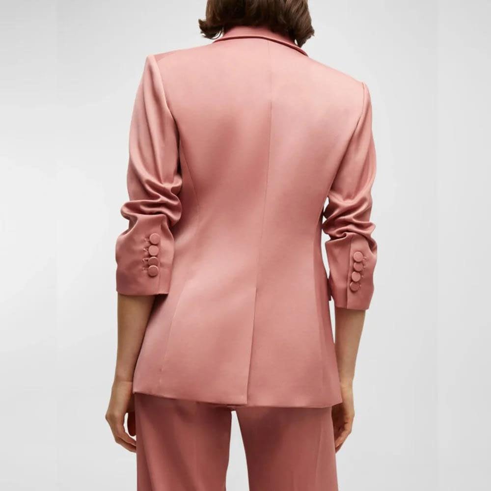 Women’S One Button Slim Cut Blazer and Pants – Daily Business Banquet Formal Matching Set