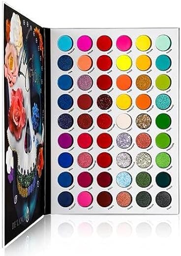 DELANCI Original Big Colorful Eyeshadow Palette Professional 54 Color Board Eye Shadow Bright Neon Glitter Matte Shimmer M...