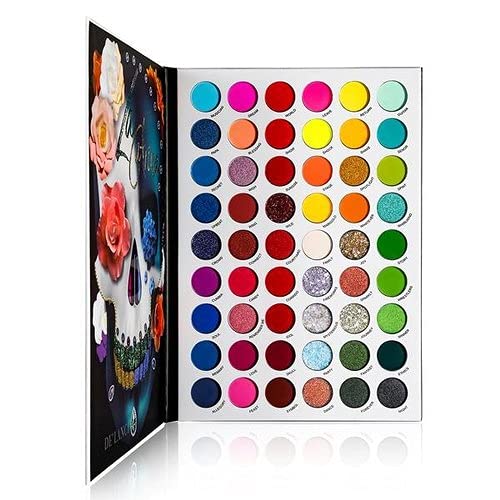 DELANCI Original Big Colorful Eyeshadow Palette Professional 54 Color Board Eye Shadow Bright Neon Glitter Matte Shimmer M... - Review, Price and Buying Guide
