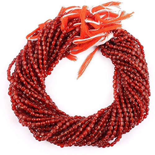 Perles de cornaline foncée 4mm : créez vos bijoux d'été avec ce fil de 12 pouces