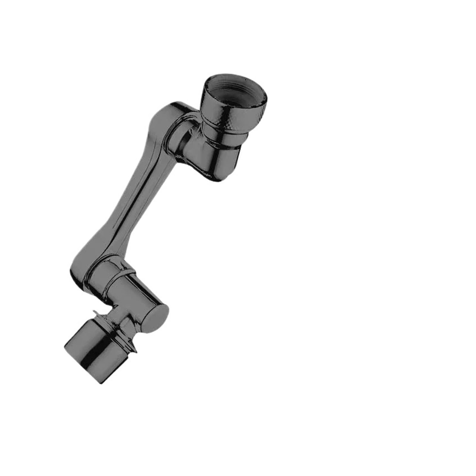 Aérateur de robinet orientable noir anti-éclaboussures pour évier