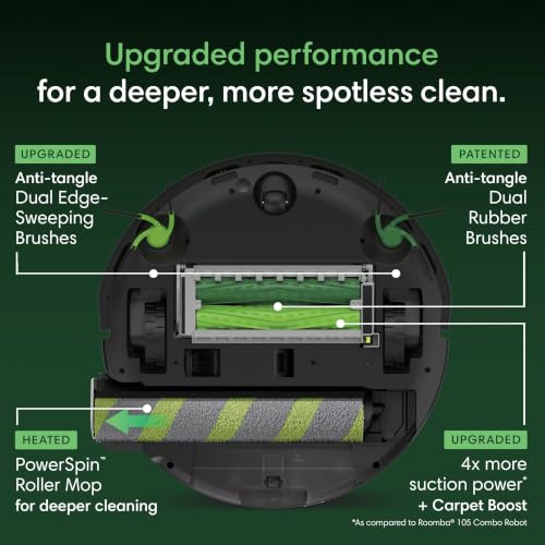 Image of iRobot Roomba Max 775 Pet Robot Vacuum & Mop Combo, 30,000Pa Suction, Heated Mopping, Self-Cleaning Roller Mop, Retracting Mop Cover, Multifunction Dock, Heated Wash & Dry, AI Obstacle Avoidance