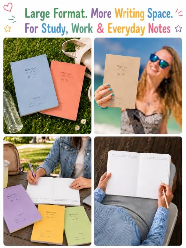 Image of DOODLE Notemate A4 Notebook Pack of 6 | 160 Pages Each | Smooth Paper | Minimal Design Notebooks for School, College, Office, Notes, Lists, Study & Everyday Writing