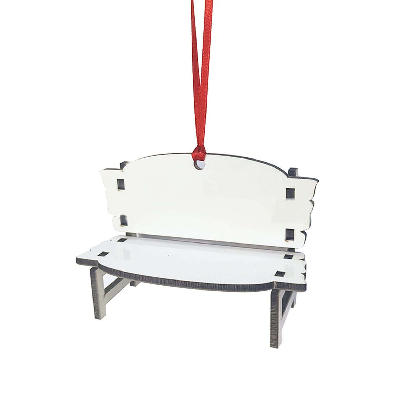 Msioytog F Sublimation Print Memorial Long Bench-Chair Decoration Pendant Trinket-Ornament Or Halloween Christmas Tree Chair Ornament