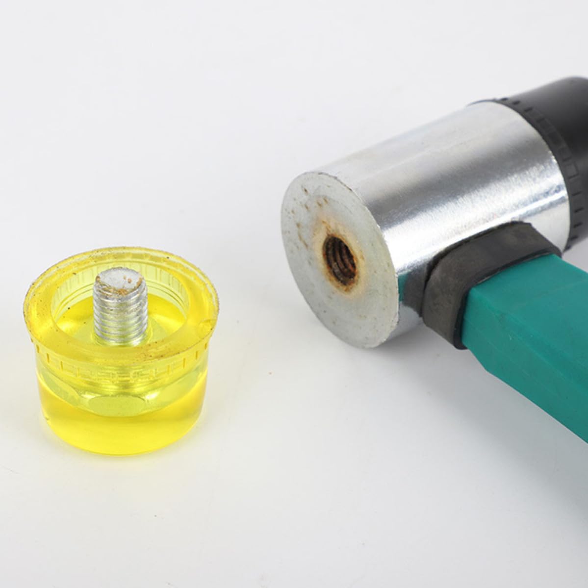 4 Pcs Yellow Rubber Mallet Replacement Head Tip for Gentle Tapping