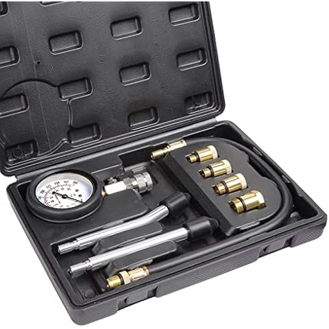 WiMas Engine Compression Tester, Compression Tester for Petrol Engine Motorcycle Engine Compression Tester Kit, Pressure Gauge Compression Gauge Diagnostic Tool Cover