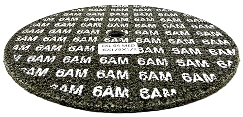 Image of EXL Unitized Wheel, Aluminum Oxide, 6 inch Diameter x 1 /8 inch Wide x 1 /2 inch Arbor, 6A Medium | 27974 | (Pack of 1)