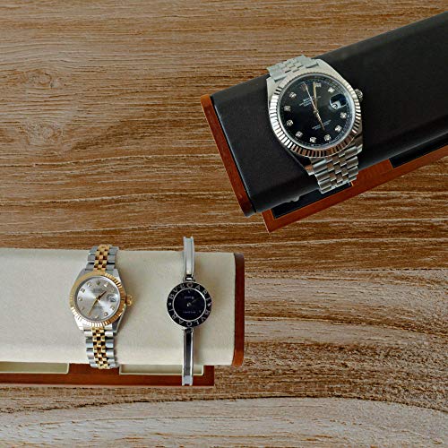 Rhoji Watch Stand with Jewelry Organizer – Solid Ashwood Watch Organizer – Versatile Jewelry Holder for Watches, Bracelets, Rings, Necklaces – Elegant and Classy Countertop Organizer