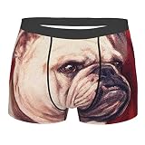 Caleçon boxeur vintage en forme de bouledogue français pour homme - Taille S à XXL