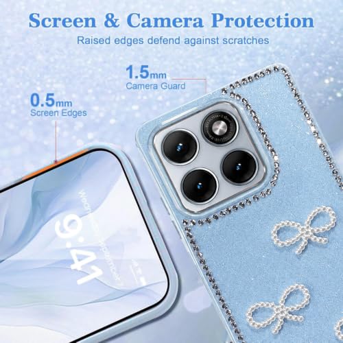 Image of DIZORO for Motorola Moto Edge 70 Fusion 5G Back Cover,Cute Bow Tie Aesthetic Phone Case,Trendy Slim Hard IMD Shockproof Protective Bumper Designer Phone Back Cover for Women Girls Siera