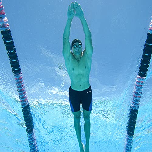 Baleaf Men's Swim Jammers Athletic Training Swimsuit Durable Team Swimwear Lap Swimming Racing Competition Black/Blue Medium #TOP3