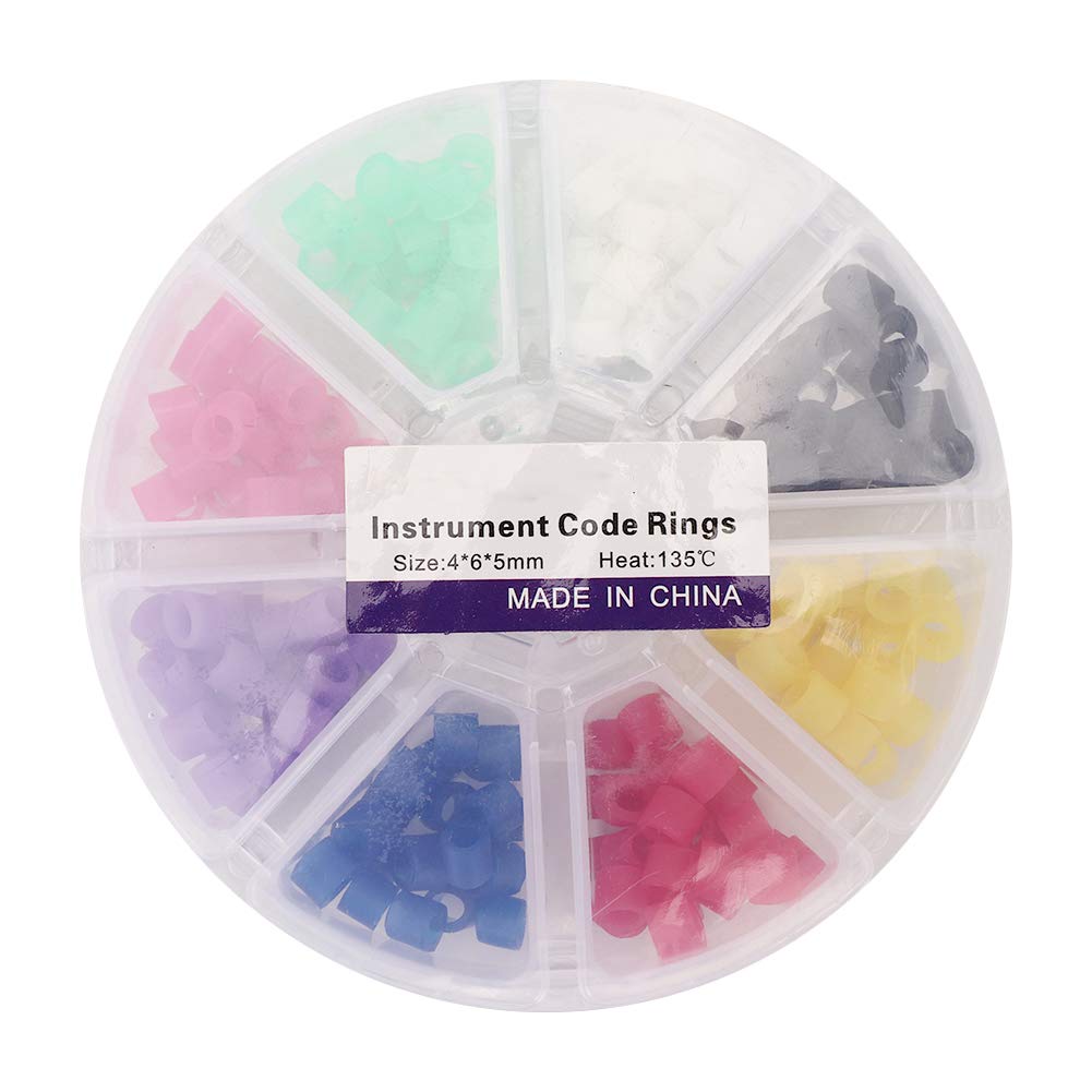 160 anillos de código dental de silicona, anillos de código de color de instrumento, anillos de código de ortodoncia universal multicolor para suministros de clínica dental, anillo de marca de alta