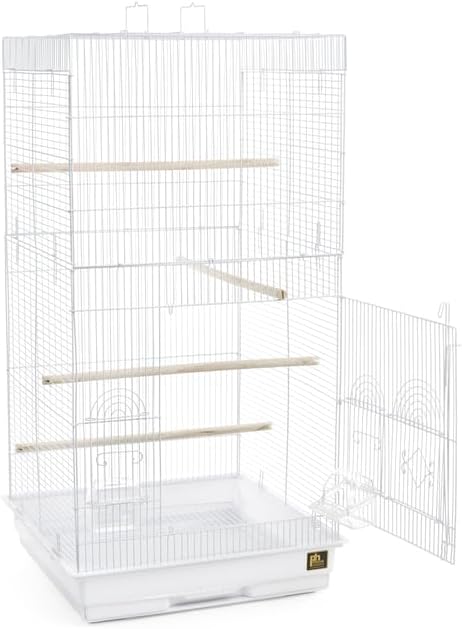 HomeStock Neo-Classical Nostalgia Tall Cage with Elegant Design, Spacious Interior, Durable Construction, and Vertical Layout Sage Green
