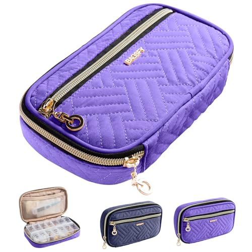 Image of BAGSFY Pill Organizer Case 2 Times a Day- Weekly Medicine Organizer Travel Pill Box with Removable 7 Day Medicine Case Container for Fish Oil, Vitamin, Supplement