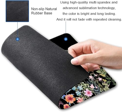 Image of Premium-Textured Mouse Pad, Non-Slip Rubber Base Mousepad for Laptop, Computer & PC, 9.5x7.9 in - Enhanced Precision, Ergonomic Comfort, Ideal for Gaming & Office (Weeds)
