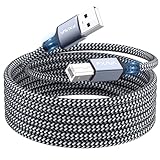 USB Printer Cable 20 Foot - Long Printer Cable Nylon Braided USB Type A to B Cord Compatible with HP, Canon, Epson, Dell, Brother, Lexmark, Xerox, Samsung etc
