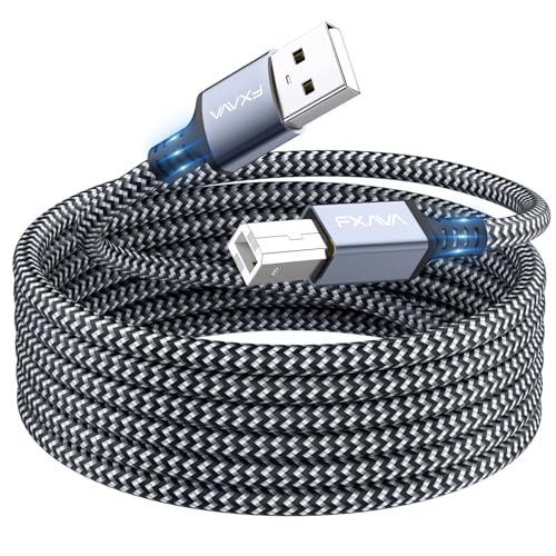 50ft Printer Cable Nylon Braided USB Type A to B Cord