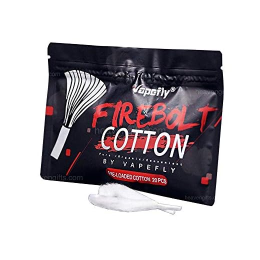 2 Packs Original Vapefly Firebolt Cotton Super Absorbent Japan Organic Cotton for Coil Building DIY RTA/RDA/RDTA Atomizer Coil Wick (20pcs/Pack)