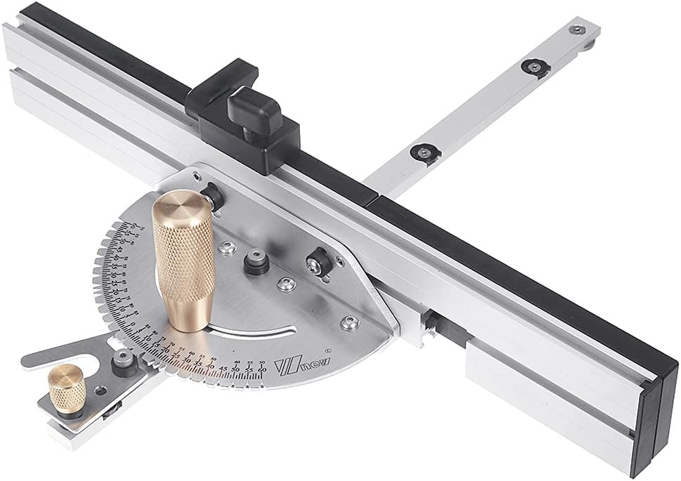 Brass Handle 450mm 27 Angle Miter Gauge With Box Jiont Jig Track Stop Table Saw Router Miter Gauge Saw Assembly Ruler For Woodworking Tools