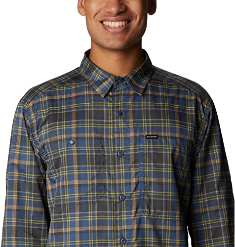 Image of Columbia Men Omni-Shade Silver Ridge Utility Lite Plaid Hiking and Trekking Long Sleeve Shirt