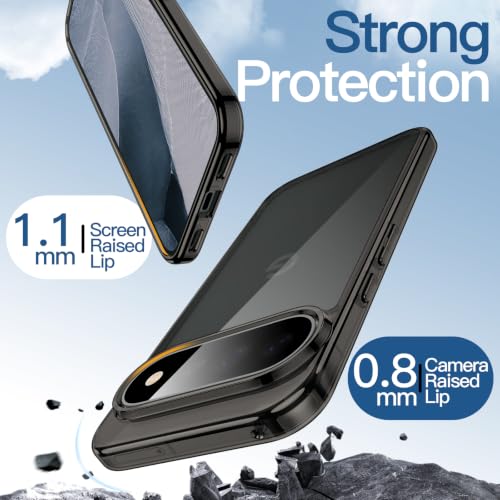 Image of JETech Case for Google Pixel 11 Pro XL, Anti-Yellowing, Black | Cover Scratch-Resistant, Hard PC Clear Back, Shockproof Protection, TPU Bumper