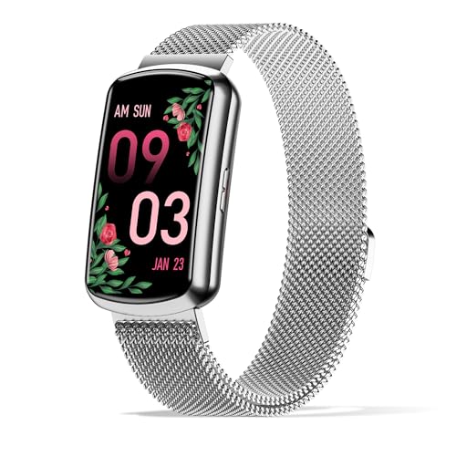 Image of JYUAJOI Health Fitness Tracker, Smart Watch with 24 /7 Heart Rate and Blood Pressure Monitor, Activity Tracker with Blood Oxygen, 120 Sport Mode Waterproof Sleep Tracker for Women Men (Silver)