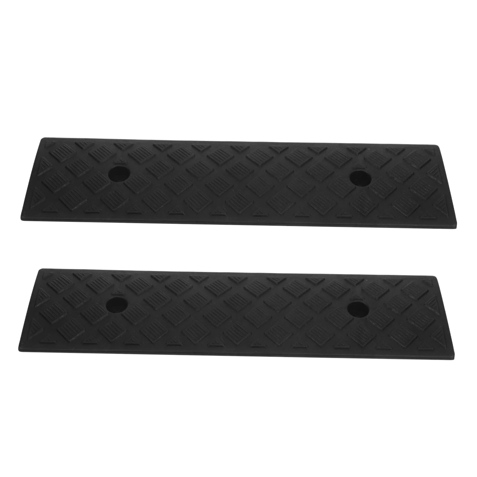 Rampa de Umbral de Goma Negra 2 Piezas para Entrada de Vehículos | Diseño Ligero Textura, Formato Triangular, Salva Bordillos y Acceso Doméstico